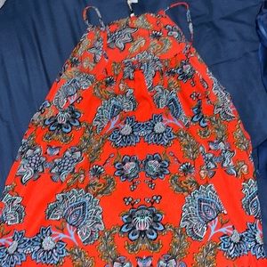 Unique Paisley summer blouse with keyhole neckline